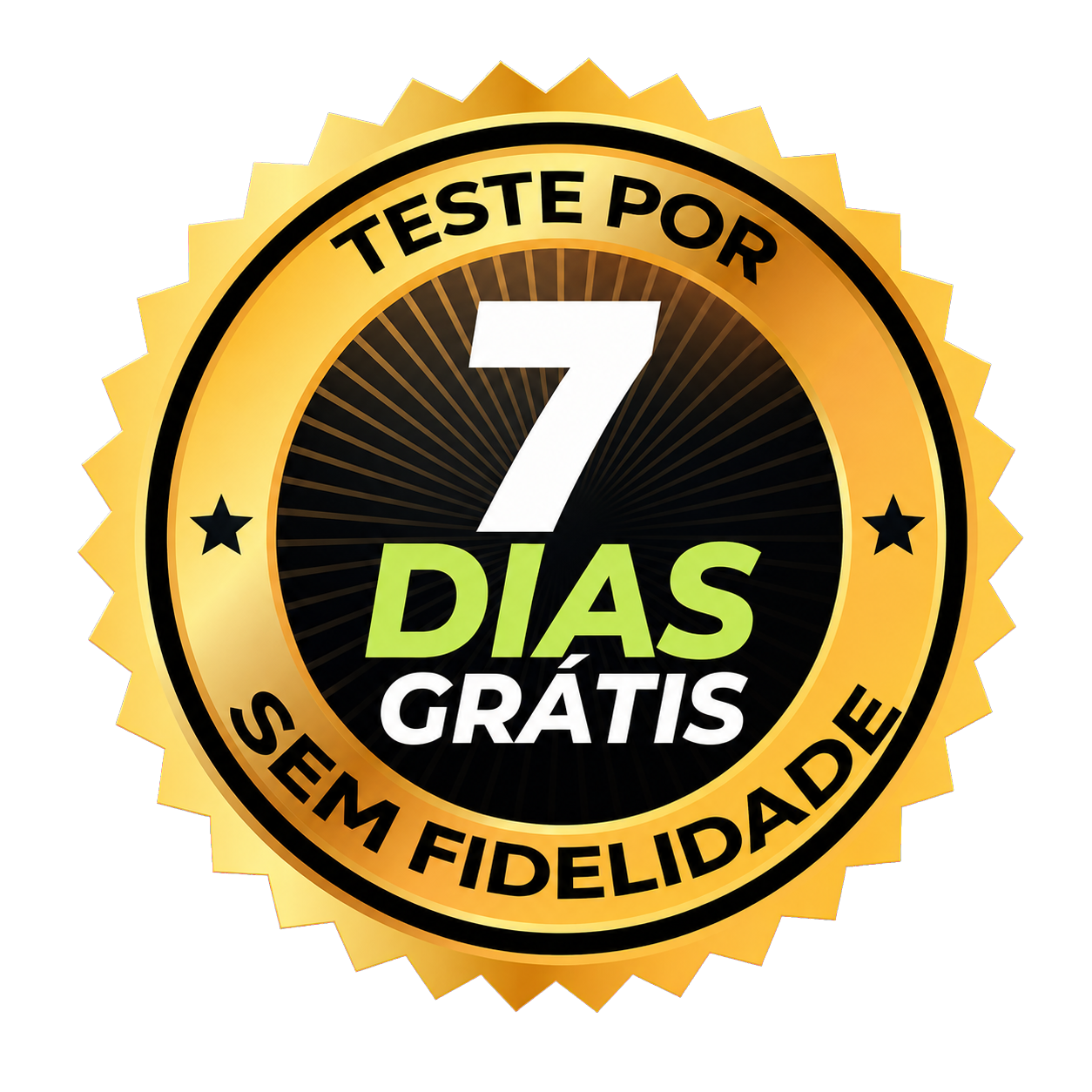Selo: teste por 7 dias grátis, sem fidelidade